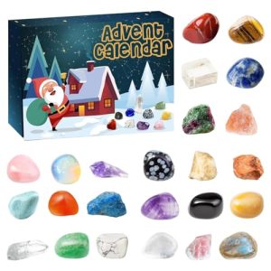 Zuasdvnk Countdown Calendar Toy - Rock Collection Advent Calendars