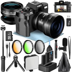 4K Digital Cameras for Photography - 48MP/60FPS Video Camera for Vlogging