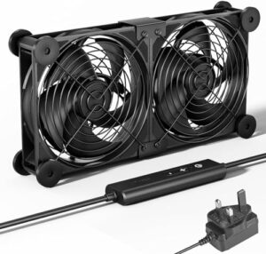upHere gaming 2 x 120mm Dual Ball Bearing PC Fan