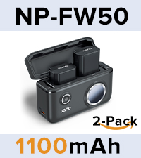 NP-FW50 Charger set with 2-pack batteries