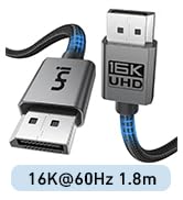 uni DisplayPort to HDMI Cable 4K for PC Laptop Monitor 2M, [Aluminum Shell, Nylon Braid] High Spe...