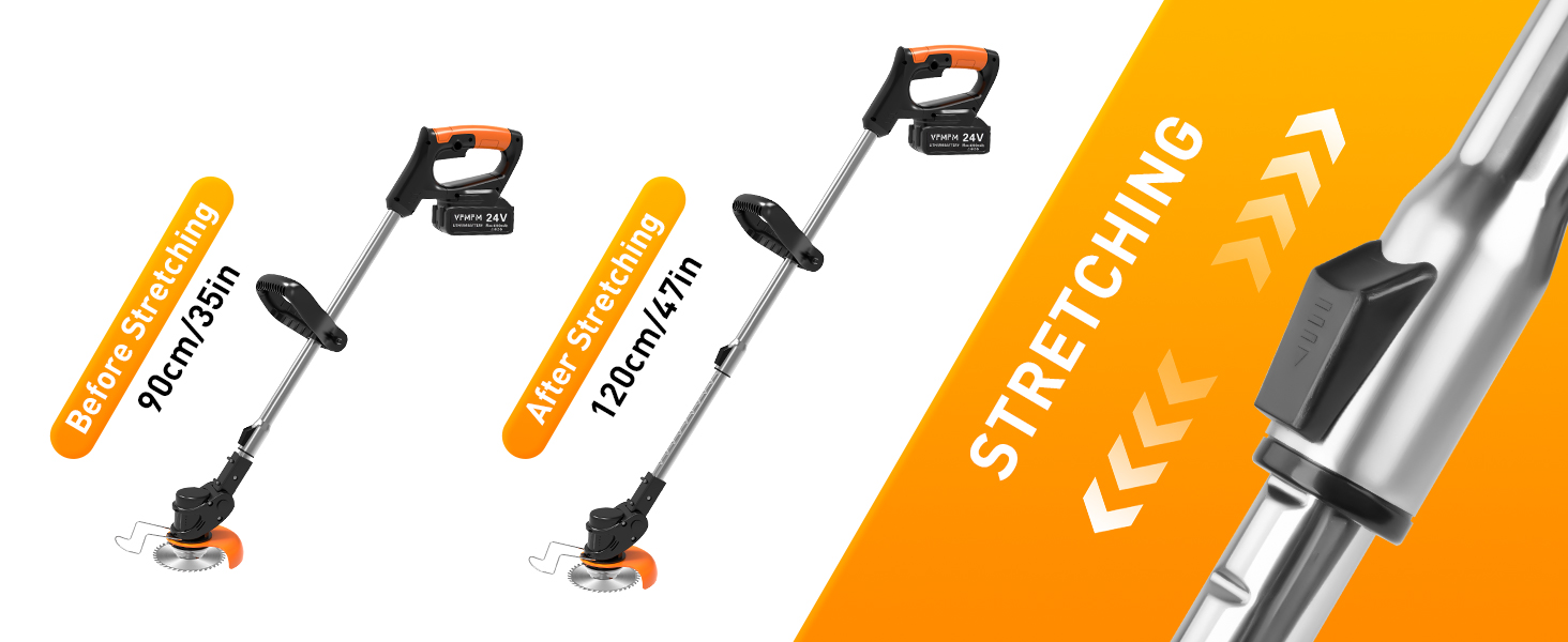 Garden Strimmer Cordless with Blades Grass Trimmer Electric Telescopic Brush Cutter