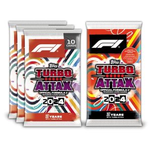 Topps Turbo Attax Formula 1 2024 - Eco Mega Multipack (Reduced Packaging Version) - 39 Turbo Attax cards plus 2 Limited Edition cards.