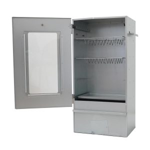 Smoker with disc - Fish and meat - Wood/Gas/Electric - Durable - With viewing window - Incl. Thermometer