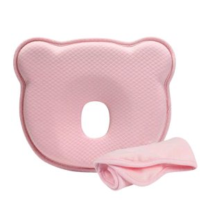 In-fant Pillow Breathable | Baby Headrest | Baby Pillow Pillow New-born | 3D Me-mory Foam Baby Pillow | Soft Baby Head Pillow | Sleeping Positioner Cushion Flat Head Protect 0-12 Months