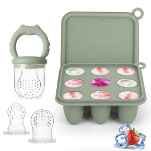 Silicone Baby Fruit Food Feeder Pacifier & Breastmilk Popsicle Freezer Molds