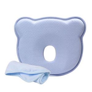 In-fant Pillow Breathable | Baby Headrest | Baby Pillow Pillow New-born | 3D Me-mory Foam Baby Pillow | Soft Baby Head Pillow | Sleeping Positioner Cushion Flat Head Protect 0-12 Months