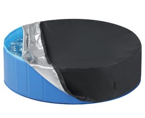 Pecute Pool Cover for Foldable Swimming Pool in Diameter 160cm * Height 30cm