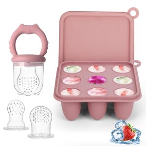 Silicone Baby Fruit Food Feeder Pacifier & Breastmilk Popsicle Freezer Molds
