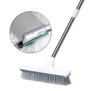 2 in 1 Floor Scrubbing Brush with Long Handle