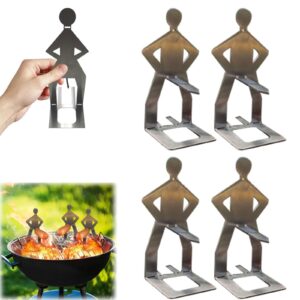 HENGBIRD 4PCS Stainless Steel BBQ Sausage Holder