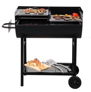 Charcoal Barbecue Grill with Trolley