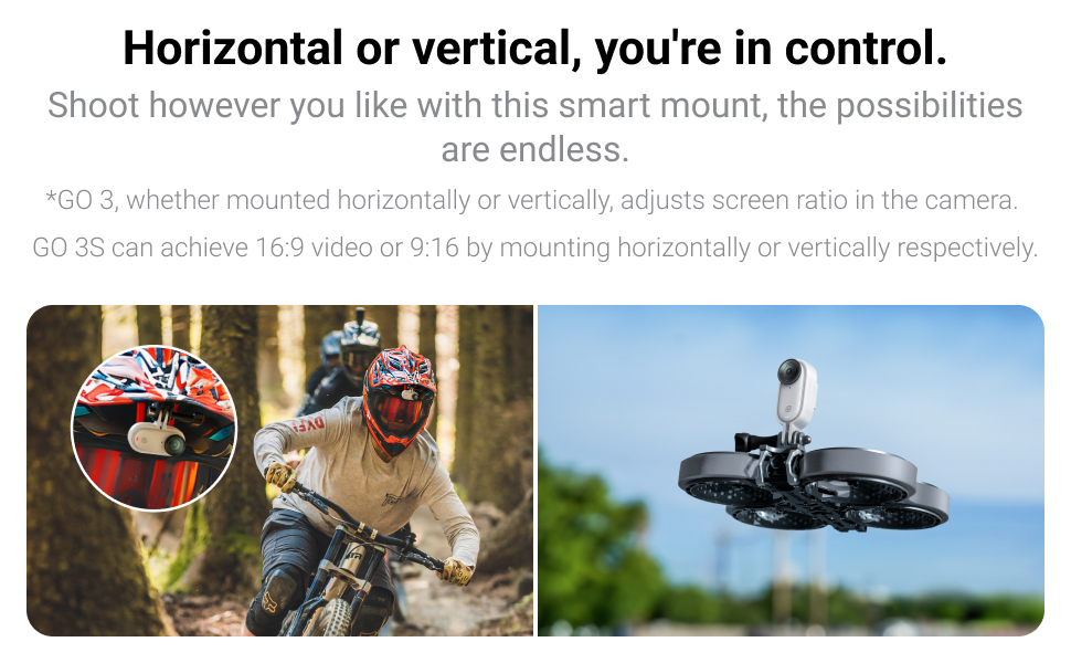 GO 3/GO 3S Vertical & Horizontal Action Mount Set