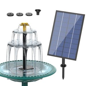 SUJFEE 4W Solar Bird Bath Fountain