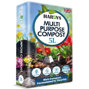 Hardys 5L Multi Purpose Compost - Potting & Seed Compost for Outdoor Plants | All Purpose Indoor Plants Potting Compost | Nutrient Rich Fertiliser for Garden