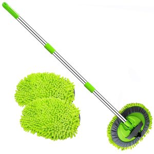 OXNSHEJW Car Cleaning Brush Microfibre Mop Telescopic Car Wash Brush with Extendable Handle & Scratch Free Head Car Washing Kit - Suitable for Cleaning Cars