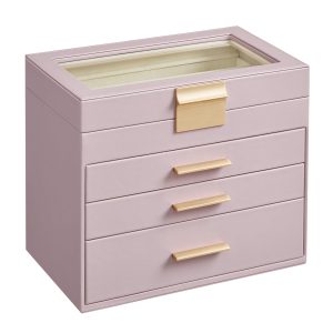 SONGMICS Jewellery Box with Glass Lid