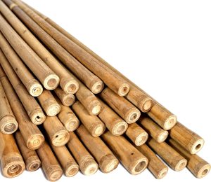 LOIBUYZ Bamboo Canes - Plant Supports for Outdoor Plants – Heavy Duty Professional Bamboo Sticks for Plants