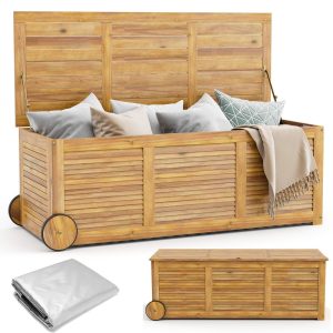 TANGZON 180L Outdoor Storage Box on Wheels