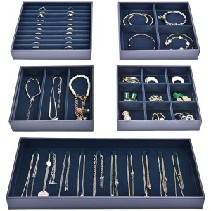 ProCase 5 Pcs Jewellery Organiser Jewellery Tray Stackers