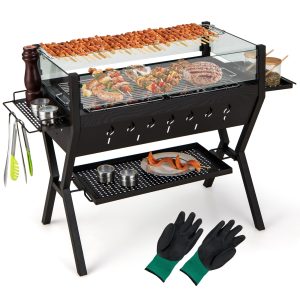 COSTWAY 2-in-1 Barbecue Grill