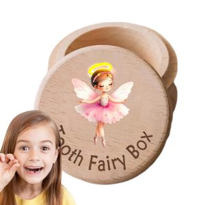 Tooth Fairy Box Tooth Keepsake Box | Wood Baby Teeth Collection Box