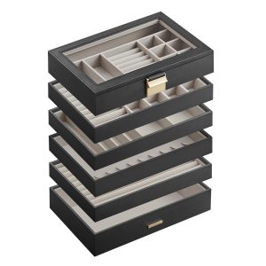 SONGMICS Stackable Jewellery Trays