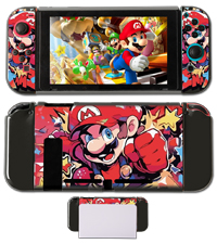 PERFECTSIGHT Case Compatible with Switch,Dockable Cover TPU Protective Switch JoyCon Cover Case