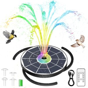 AISITIN 6.5W LED Solar Fountain with Remote Control