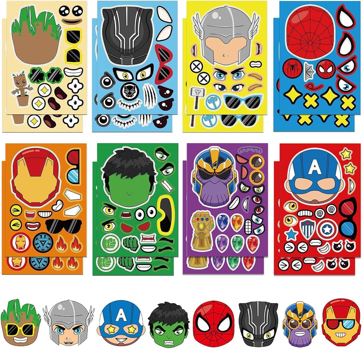 24Pcs Largr Stickers Party Bag Fillers