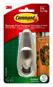 Command Outdoor Large Brushed Nickel