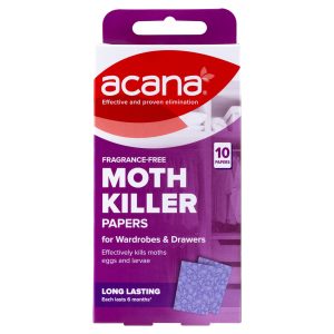 Acana Moth Killer Papers - Pack of 10 - Fragrance - free