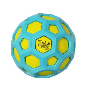 Wham-O Pets SuperBall Geo Squeak l - 4-Inch Soccer-Shaped Dog Ball with Special Squeaker