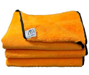 Mr Jeans Microfibre Cleaning Cloths Extra Large 60x40cm Premium Dual-Sided Car Drying Towels Lint Free Super Absorbent for Car Wash Household Cleaning and Detailing Pack of 3