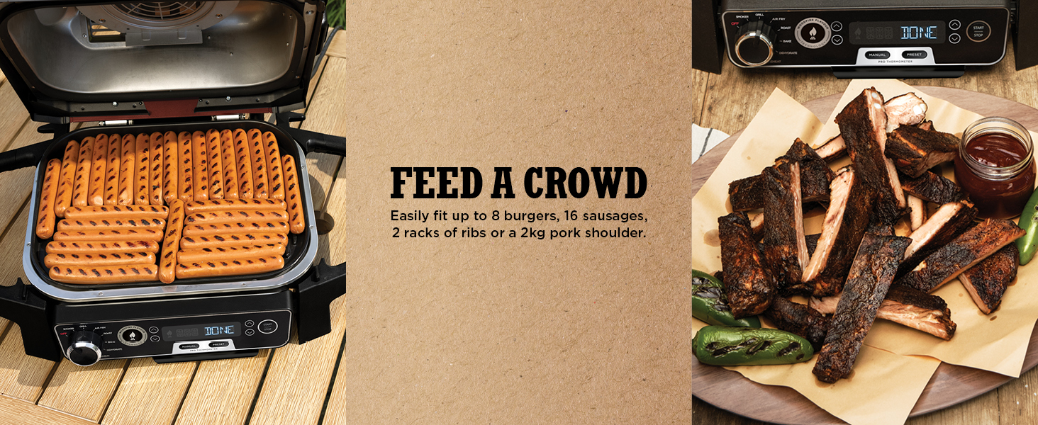 Ninja Woodfire Electric BBQ Grill & Smoker [OG751UKAMZ], 7-in-1 Outdoor Grill 