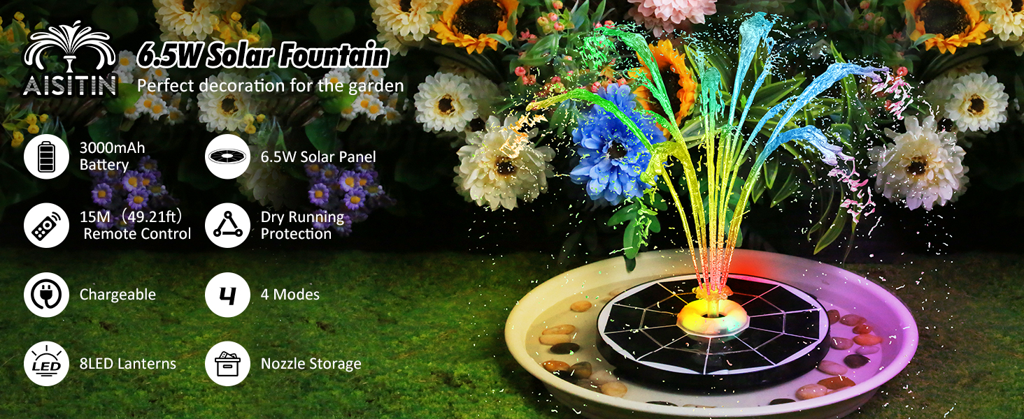 Solar Water Fountain