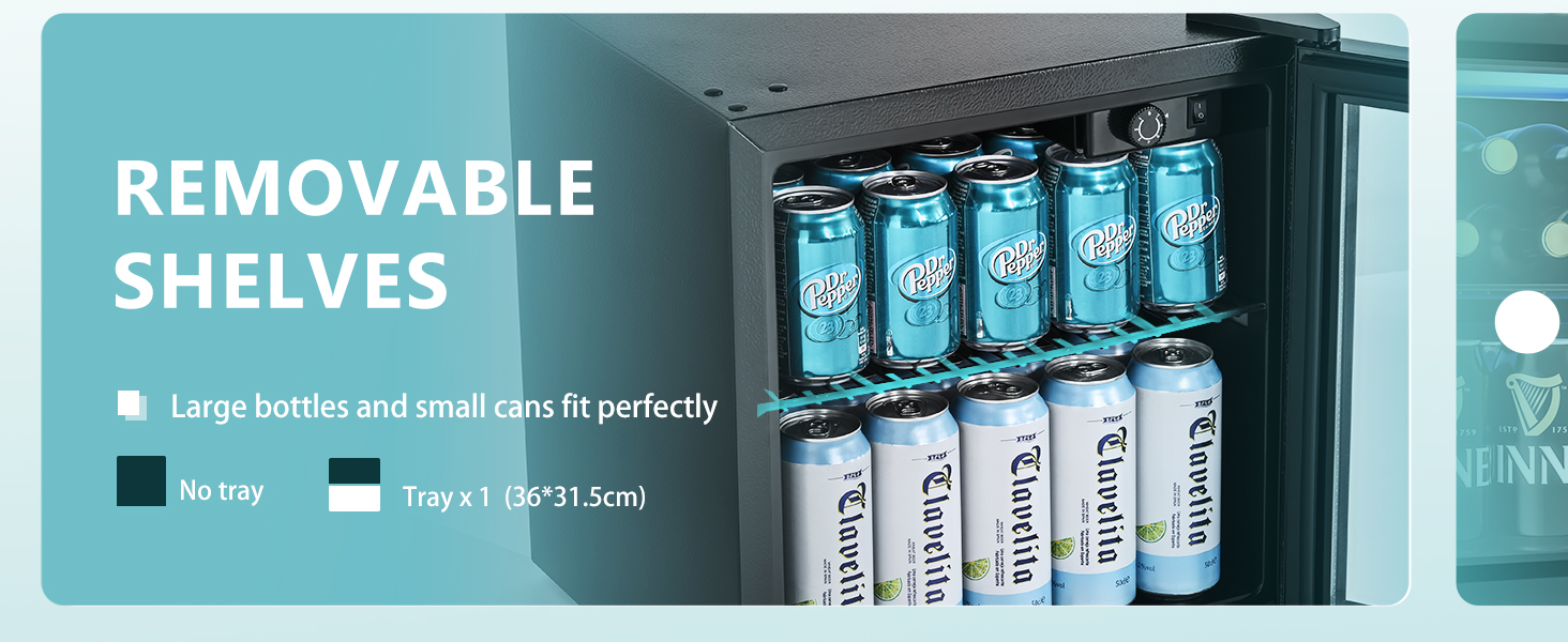 removable chrome shelves