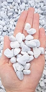 SNOW WHITE PEBBLES 12-18MM