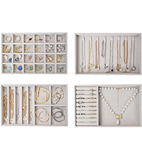 Set of 4 Stackable Jewelry Organizer Trays