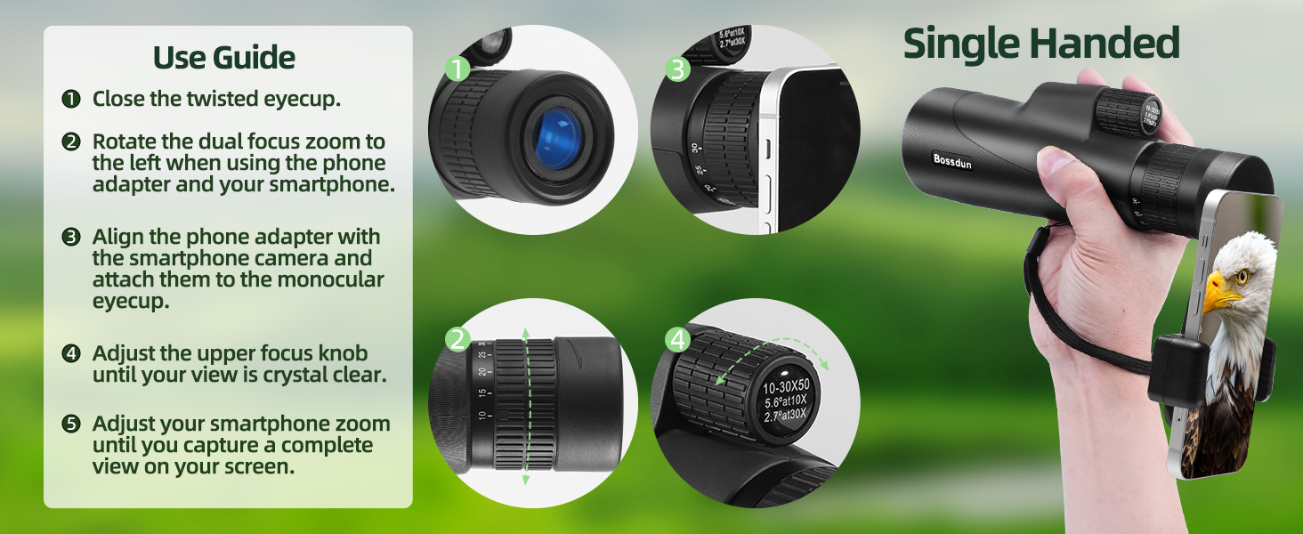 10-30X50 HD Monocular Telescope