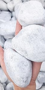 SNOW WHITE PEBBLES 60-120MM