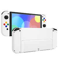 Replacement Housing Shell Case with Kickstand for Nintendo Switch OLED Handheld Console