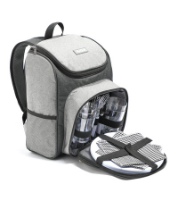 4 Person Grey Picnic Backpack