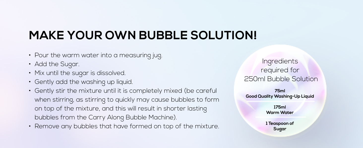 bubble machine carry along