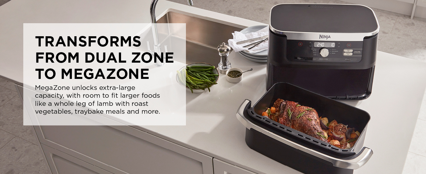 Ninja Foodi FlexDrawer Air Fryer, Dual Zone with Removable Keystone 4