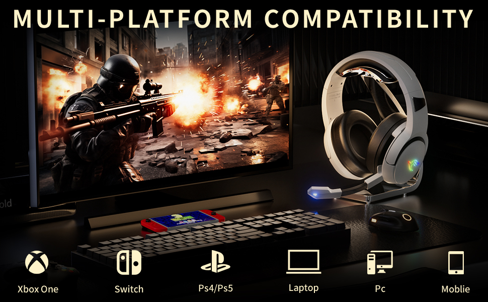 gaming headphones with stereo surroud sound