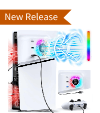 RGB Cooling Fan with Plate Cover for PS5 Slim Digital/Disc