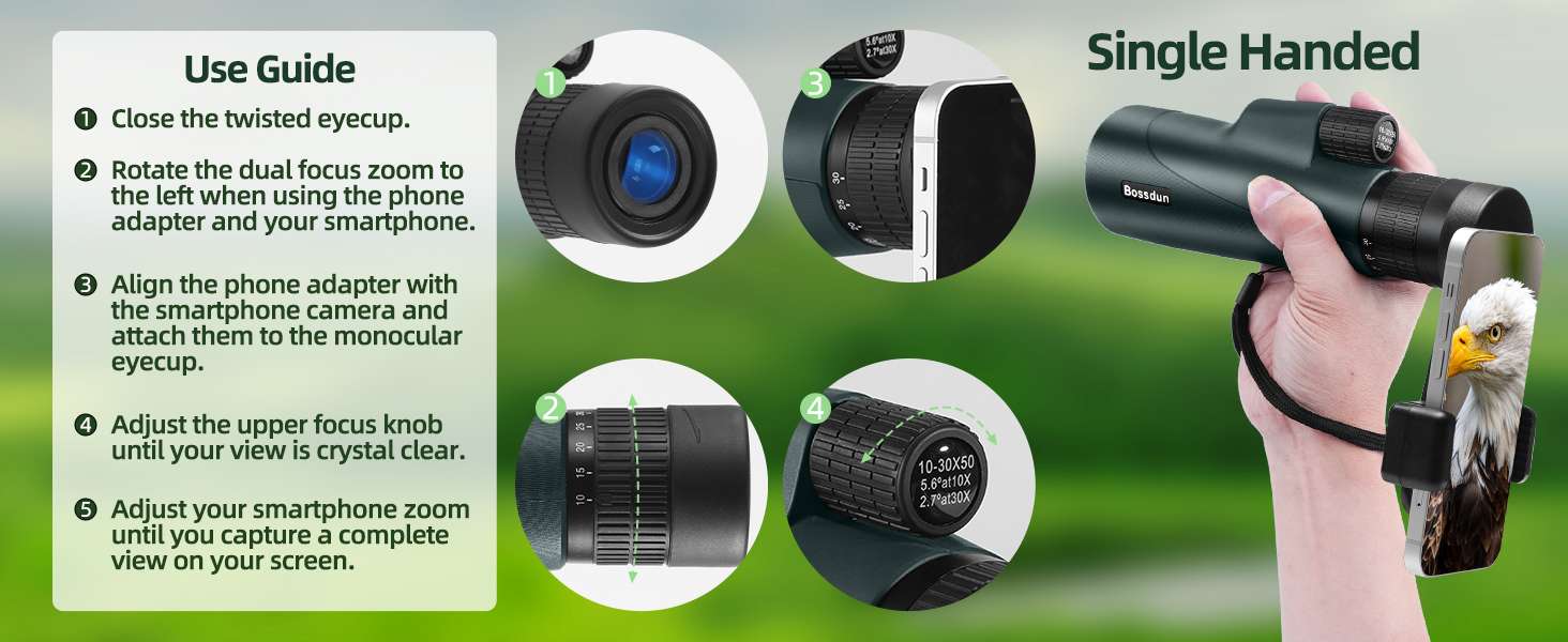 10-30X50 HD Monocular Telescope