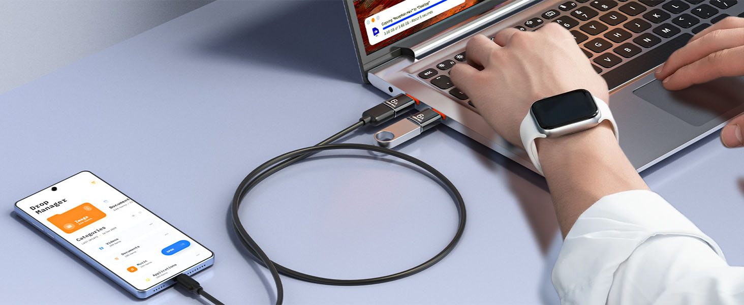 USB C to USB Adaptor 3PCS