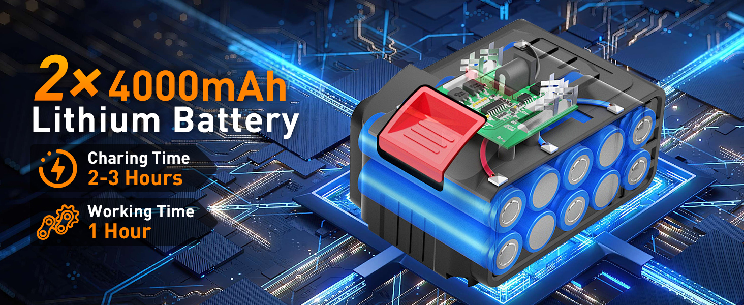 Garden strimmer With 2PCS 24V 4.0Ah battery